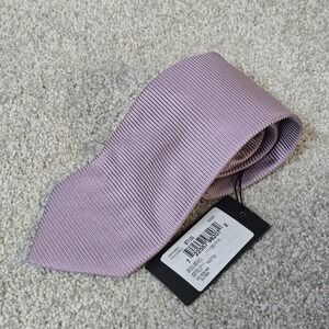Hugo Boss BOSS 100% Silk Tie Lavender Purple Ribbed Made in Italy NWT